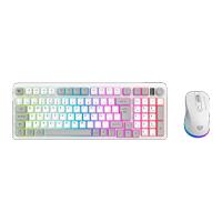 KIT GAMER BALAM RUSH SQUAD CONQUEST PRO KG525 / TECLADO Y MOUSE / DUAL / DONGLE USB - BT / ESPAÑOL / 97 TECLAS / RECARGABLE / ILUMINACION RGB / WIN / OPTICO / 7200 DPI AJUSTABLE / BLANCO / BR-940436  / EXISTENCIA 59