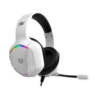 AUDIFONOS GAMER ORPHIX II HS699 / ALAMBRICOS / DIADEMA / AUX 3.5 MM - USB / PC - DISPOSITIVOS MOVILES -CONSOLAS / ALTAVOCES 50 MM / ILUMINACION RGB / MICROFONO OMNIDIRECCIONAL / BLANCO / BR-941198  / EXISTENCIA 1