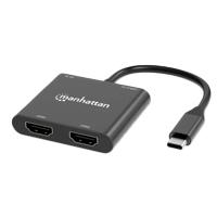 ADAPTADORES/MANHATTAN/154321/CONVERTIDOR USB-C A HDMI 2 PUERTOS 4K - MST  / EXISTENCIA 11