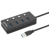 HUB/MANHATTAN/180887/HUB USB 3.2 CON 4 PUERTOS TIPO-A E INTERRUPTOR POR PUERTO  / EXISTENCIA 1