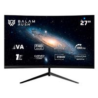MONITOR GAMER BALAM RUSH ANDROMEDA MAG27Y / CURVO / 27 PULG / VA / FULL HD / 180 HZ / 1 MS / R1800 / VESA 100 / RGB / OVERCLOCK 200 HZ / FREESYNC / FLICKER FREE / LOW BLUE LIGHT / NEGRO / BR-942980 / EXISTENCIA 28