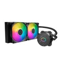 DISIPADOR DE ENFRIAMIENTO LIQUIDO COOLER MASTER MASTERLIQUID ML240L CORE ARGB/NEGRO/VENTILADORES DE 120MM SOCKET 1851/1700/1200/1151/1150/1155/1156/AM5/AM4/AM3+/AM3/AM2+/AM2/FM2+/FM2/FM1  / EXISTENCIA 145