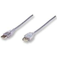 CABLE USB,MANHATTAN,340502, V2.0 EXT. 4.5M PLATA  / EXISTENCIA 2