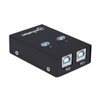 MULTIPLEXOR USB MANHATTAN,162005, USB 1:2 COMPARTE 1 DISP A 2PC  / EXISTENCIA 4