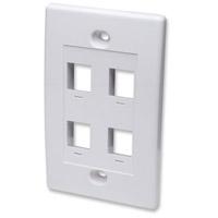 TAPA FACEPLATE, INTELLINET,163316, 4 PERFORACION BLANCO  / EXISTENCIA 13