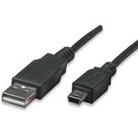 CABLE USB,MANHATTAN,33375, V2.0 A-MINI B 1.8M NEGRO  / EXISTENCIA 28