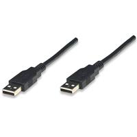 CABLE USB,MANHATTAN,306089, V2.0 A-A 1.8M, NEGRO  / EXISTENCIA 1