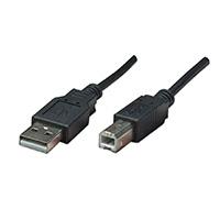 CABLE USB,MANHATTAN,374507, V2.0 A-B  0.5M, NEGRO  / EXISTENCIA 11