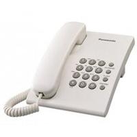 TELEFONO PANASONIC KX-TS500MEW ALAMBRICO BASICO UNILINEA SIN MEMORIAS CONTROL DE VOLUMEN 4 NIVELES REMARCACION ULTIMO NUMERO BLANCO / EXISTENCIA 5