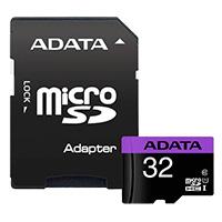 MEMORIA ADATA MICRO SDHC 32GB UHS-I CLASE 10 C/ADAPTADOR (AUSDH32GUICL10-RA1)  / EXISTENCIA 48