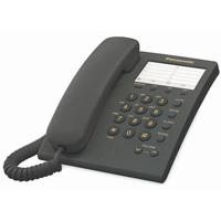 TELEFONO PANASONIC KX-TS550MEB ALAMBRICO BASICO UNILINEA CON MARCADOR RAPIDO DE 10 NUMEROS CONTROL DE VOLUMEN DE 4 NIVELES NEGRO / EXISTENCIA 2