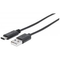 CABLE USB,MANHATTAN,353298,-C V2.0, C-A 1.0M NEGRO 480MBPS  / EXISTENCIA 16