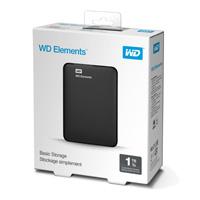 DISCO DURO EXTERNO WD ELEMENTS 1TB 2.5 PORTATIL USB3.0 NEGRO WINDOWS WDBUZG0010BBK-WESN  / EXISTENCIA 13